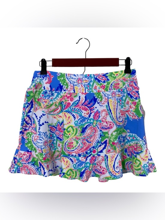 Gottex Pants - Gottex Athletic Skort Golf Tennis Sz XL Blue Paisley Floral Activewear